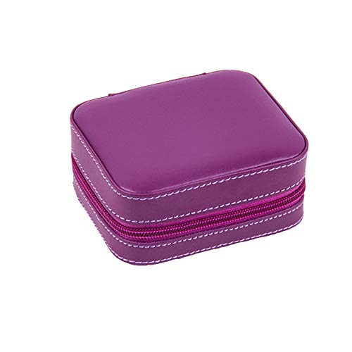 Preisvergleich Produktbild Schmuckkästchen Koffer Schmuck Aufbewahrungsbox PU Schmuck Kleine Schmuckschatulle Tragbare Schmuckschatulle Verpackung Kleine Reißverschlusstasche Ohrringe Aufbewahrungsbox Aufbewahrungsvitrine für d