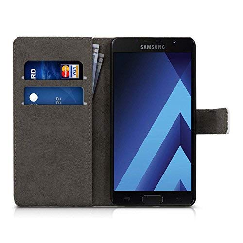 Funda Galaxy A5 2017  Ordica ES    Samsung Galaxy A5 2017 Case Dibujos  mariposa de color rosa oscuro  Estuche Wallet Originale Tapa Anti Golpes Resistente Accesorios Con Cierre Magn  tico