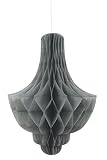 El candelabro de papel de seda mide 35 cm de alto