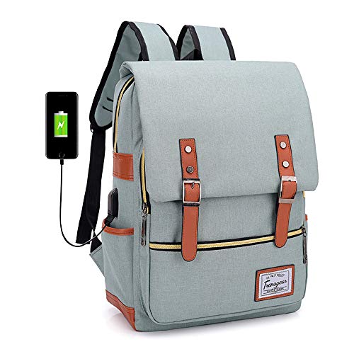 Preisvergleich Produktbild BERGHT Laptop Rucksack,Schulrucksack Männer Rucksack mit USB-Ladeanschluss,Daypack Frauen Reiserucksack Wasserdichte Unisex für Arbeit Schule Geeignet für 15,6-Zoll-Laptop-Rucksäcke,Bronze