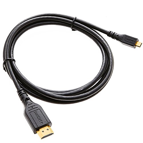 GizzmoHeaven 1M Micro HDMI Kabel Vergoldete (Typ A nach Typ D) für Kameras Camcorder und einige Smartphones und Tablets mit HDMI-Anschluss – 1 Meter - 4