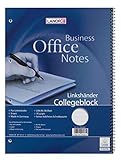 cuaderno zurdos Papel 70 g / m² fino Landre College 100050065 - Lote de 10 libretas para zurdos A4, 80 hojas con rayas, espiral en lado derecho, 70 g/m²