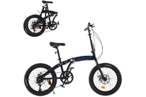LSLIFE 20 Inch Folding Bike for Adult, 7-Speed Folding Bicycle for Women Men Teens Lightweight Aluminium Frame Foldable Bike Easy Folding City Bicycle