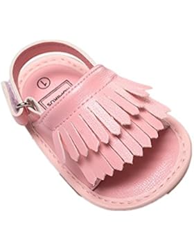 Auxma Baby Mädchen Kleinkind Sommer Quaste Binden Schuhe Soft-Soled Prinzessin Firstwalker Leder Sandalen