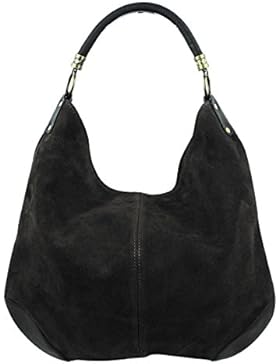 Damen Leder Tasche Henkeltasche Schultertasche mit Kroko Schlangen oder Blumen Prägung