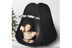 Yabumak Pop up Tent Sensory Tent Blackout Tent Pop up Den for Kids Indoor Tents Kids Playhouse Foldable Play Tent Canvas Childrens Tents for Girls & Boys