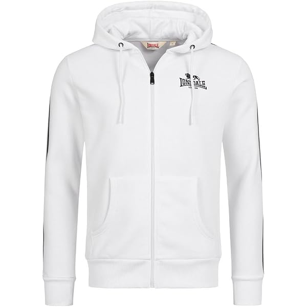 Lonsdale Lintmill Kapuzenpulli Für Herren – Mit Reißverschluss, Farbigem Innenfutter & Kängurutasche