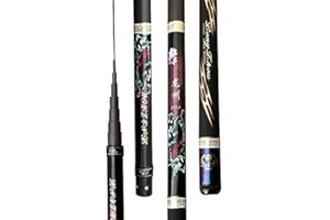 LUOSHUAI Cannes à PêChe à Main Pôles de Carpe Portable Portable 3M4M5M6M7M8M9M Canne à pêche télescopique ruisseau de pêche Carbone Ultra-légère Canne A Peche Au Coup (Color : Black, Length : 8M)