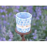 Handgefertigtes Windlicht Strandfeeling 7 cm hoch