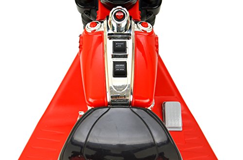 Kinderfahrzeug - Elektro Kindermotorrad- Chopper - 2 Motoren - 6V7Ah- Scheinwerfer - Stoßdämpfer (Rot)