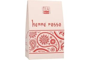 YUMIBIO TEA NATURA - Henné Rosso"Tiziano" (Lawsonia Inermis) - Rafforza il capello - Effetto volume - Effetto lucido - 100 gr