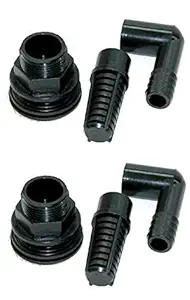 (2 Pack) Lifegard Aquatics 1/2-Inch Bulkhead Slip Fitting Kits