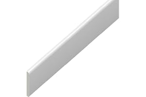 VIRTUAL PLASTICS UPVC Plastic Trim 65mm x 1m - White Architrave Skirting Board and Window Finishing Trim