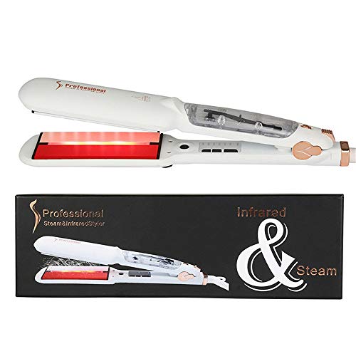 Infrared Steam Hair Straightener Professional Steam Infrared Flat Iron with 2 Inches Wide Ceramic Heat Plate Anion Care Adjustable Temperature for All Types 360 Swivel Cord White reviews Infrared Steam Hair Straightener Professional Steam Infrared Flat Iron with 2 Inches Wide Ceramic Heat Plate Anion Care Adjustable Temperature for All Types 360 Swivel Cord White