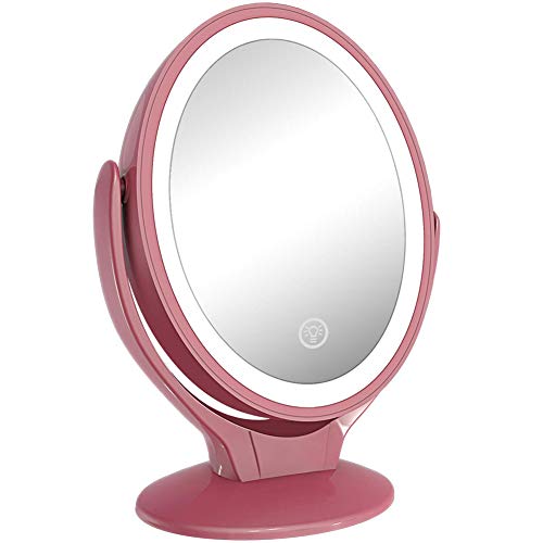 WCOCOW Specchio di Trucco Specchio da con Luci Illuminazione Modi Touch Control Portatile ad Alta Definizione Makeup Vanity Specchi