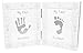 New Baby Unisex Boy Girl Gift 5 Piece Keepsake Set, First Photo Frame, Curl and Tooth Box, Handprint Footprint Prints Kit, Silver White