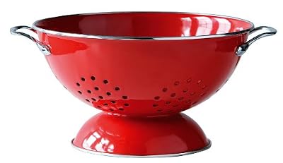 Premier Housewares 0508555 Passoire en Émail Rouge