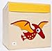 Produktbild Funky Mata Mata Aufbewahrungsbox für Kinder, Dinosaurier-Motiv, für Kinderzimmer, Spielzimmer, Regal für Spielzeug, Kleidung, Organizer, Stoff, faltbar, einfach aufzubauen Yellow - Baby Tero