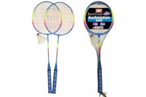 BARGAINGALORE Professional Badminton Set - 2 Player, Racket & Shuttlecock Garden Game Shuttle | Sports Activity Fun | Kids Adults Family Fun, Suitable For Garden, Beach & Summer Parties (2 PLAYER BADMINTON SET)