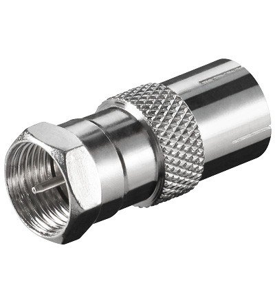 F-Stecker auf Koaxial-Kupplung 9.5 mm
