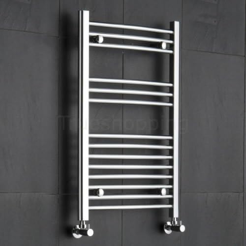 KUDOX Chrome Curved Heated Towel Radiator Rail 800 x 500
