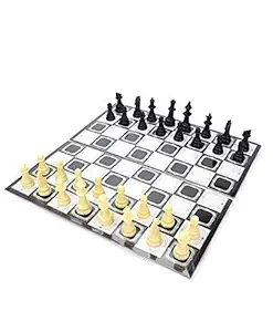 RATNAS Classic Strategy Game Little Chess and Ludo 2 in 1. Enhances Strategy Building and Concentration (Multicolour)