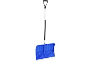 WIFESE Schneeschaufel 55x10,5x38,5 cm Schneeschild Schneefräsen Schneepflug Schneeschieber Schneefräse Snow Shovel Schneeräumer Lawinenschaufel Polypropylen Aluminium Blau
