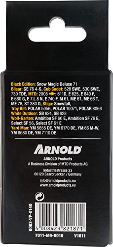 Arnold 7011-M6-0010 Original MTD-Abscherbolzenkit für 2-stufige Schneefräsen (kleiner und mittlerer Rahmen) ab BJ 2005 - 5