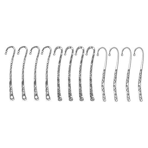 HengYing - Marcapáginas de metal para hombre y mujer, diseño de plumas