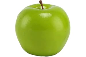 GIVBRO Mela artificiale simulazione di frutta finta, frutto realistico, per oggetti di scena della fotografia, decorazione per la casa, vetrina verde