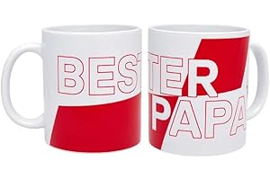 ‎FC BAYERN MÜNCHEN FC Bayern München Bester Papa - Tasse / Kaffeetasse / Kaffeepott / Mug plus Aufkleber