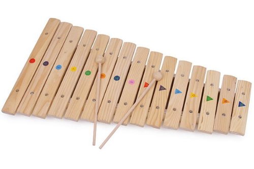 Preisvergleich Produktbild Xylophon BIG unbehandeltes Nadelholz Musikinstrument Holz Xylofon NEU 6436 OVP
