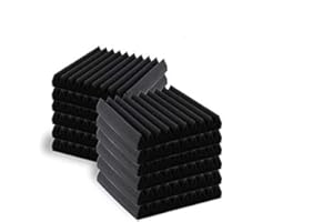 PROVO Confezione da 12 pannelli acustici Pannelli Fonoassorbenti Piramidali Pannelli Insonorizzanti Insonorizzazione Stanza Pannelli Isolamento Acustico per Studio di registrazione Ufficio 30*30*5cm