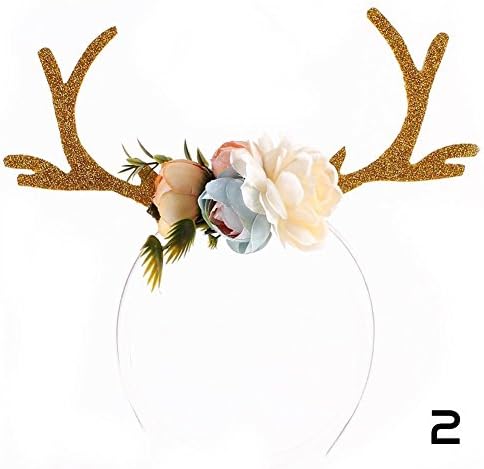 1PC Deer Christmas Elk Ear Fashion Little Plum New Elk Christmas Antlers Tiara Hoop DIY Deer Hairband Band
