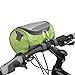 Produktbild CompraJunta Fahrradtasche für Lenker, 300d Polyester-Wasserdichte Faser (220 * 120mm), Tasche Cross Body,157 * 75mm für Mobile 4.0-6,0 Zoll Bildschirm,Green