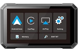 WOOYI GPS Moto - Pantalla Táctil De 7 Pulgadas, Resistente Al Agua, Bluetooth Inalámbrico Carplay Android