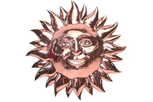 CREARTISTIC Decorazioni Casa - Sole da Appendere in Rame - Arredamento casa - Diametro 14 cm – Decorazioni parete – Home Decor – Fatto a Mano in Italy