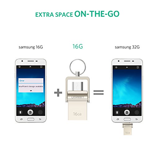 USB Sticks UGREEN 2 in 1 OTG Flash Laufwerk On The Go und USB 2.0 Speicherstick 16GB USB Memory Stick für Smartphone, Tablet, PC und mehr - 2