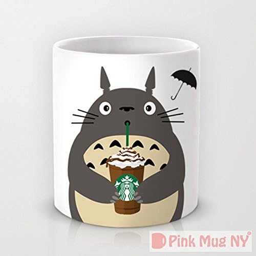 Yamogg Personalized mug cup designed PinkMugNY - I love Starbucks - Totoro - My Neighbor Totoro