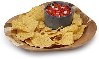 SPARQ Circle Acacia Chip/Dip Platter with Soapstone Ramekin Bowl, Wood, Multi-Colour, 2-Piece