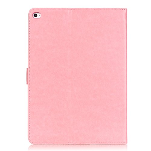Für iPad Air 2/Für iPad 6 Tasche Smart Cover Case Lederhülle Hülle,Für iPad Air 2/Für iPad 6 Flip PU Leder Tasche Case Hülle im Bookstyle mit Standfunktion Kredit Kartenfächer mit Weich TPU Innere,Funyye [Schmetterling Muster] Slim PU Leder Stand Flip Case Tasche Hüllen Etui Sleeve Smart Cover Schutzhülle Hülle im Bookstyle Ledertasche Für iPad Air 2/Für iPad 6 + 1x Frei Stylus Pen – Schmetterling,Rosa - 3
