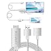 Produktbild Lightning auf HDMI-Kabeladapter, Lightning digital AV-Adapter, HDMI 1080p Konverter für iPhone, iPad Samsung, Smartphones- Plug und Play (Farbe Silber).