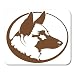 Produktbild Mouse Pads Brown Police White Dog German Shepherd Black Silhouette Green Guard Mouse Pad for notebooks,Desktop Computers mats 7.08 (Lx 8.66 (W) inch Office Supplies