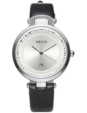 JSDDE Uhren,Elegant Damen Armbanduhr Strass Fassung XS Slim Damenuhr Wasserdicht Ladies Dress Analog Quarzuhr,...