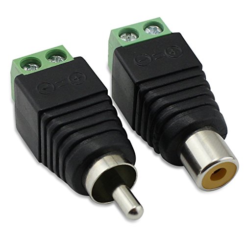 5 Paar RCA-Stecker Plus-BNC-Buchse Video Balun-Adapter für CCTV - 3