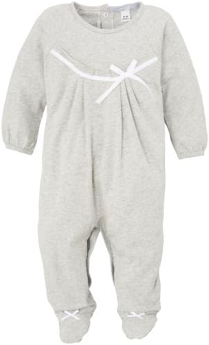 Caramel au Sucre Baby Girls 0-24m Plain or unicolor Long sleeve Sleepsuit -  Grey - Gray - 0-3 months
