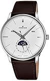 Junghans Herren-Armbanduhr 40mm Armband Leder Braun Automatik 027/4200.01