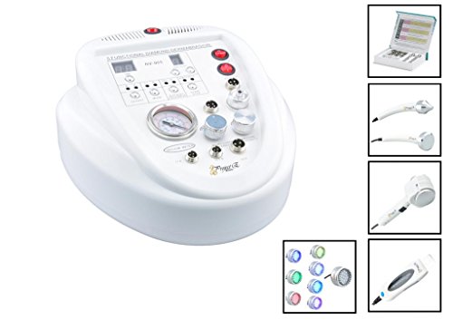 Project E Beauty 5 in 1 Diamond Microdermabrasion Dermabrasion Machine Bio Photon 1MHz U Rejuvenation Therapy Massager Scrubber Cold Warm Hammer for Facial Skin Care Peeling Machine Home and Salon Use