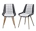 Produktbild Folkbury Nordic Style Esszimmerstühle, skandinavisches Design, Metall, Stühle, Esszimmer, Wohnzimmer, Küche, 2 Stück