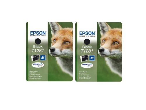 Epson T1281 2x Tintenpatronen Original, schwarz